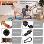Pilates Bar Kit with Resistance Bands, Heavy Duty Pilates Equipment for Men, Strength Training Bar for Legs, Hip, Back, Arm, Abs, Chest, Shoulders, Portable Home Gym Full Body Workout Equipment - Image 6