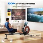 MERACH Rowing Machines for Home, Magnetic Rowing Machine with 16 Levels, Rower Machine of Quiet Resistance, Dual Slide Rail with Max 350lbs Weight Capacity, App Compatible - Image 4