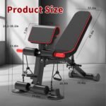 Adjustable Weight Bench,Utility Workout Bench Foldable Incline Decline Benches for Home Gym Full Body Workout,Load 600LBS - Image 5