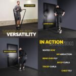 Tube Resistance Bands for Working Out Men and Women - Exercise Bands Resistance Bands Set, Resistance Band Bar, Handles, Ankle Straps, Foot Straps and Door Anchor - Image 7