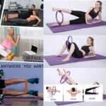 YXILEE Pilates Ring Circle Set - Workout at Home Workout Equipment Women - Booty Bands Stretching Equipment Pilates Mini Exercise Ball for Legs Arms and Thighs - Image 3
