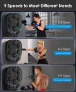 Lynker Music Boxing Machine with 8 Targets & Gloves, Portable Home Fitness Equipment Dummy Punching Bag for Adult Boxing Training (24" Height) - Image 6