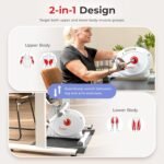 Sunny Health & Fitness Smart Under-Desk Bike Exerciser, Low-Impact Cardio Cycling Equipment for Home/Office, Mini Paddler for Arm/Leg Mobility Training, Free SunnyFit App Connect, Optional Motorized - Image 2