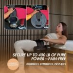 Hip Thrust Belt For Dumbbells Heavy, Kettlebells, Plates, Comfort Up to 400 LBS, Double Hook & Loop Booty Builder, Glute Workout Equipment for All Shapes, Use at Home or Gym. - Image 4