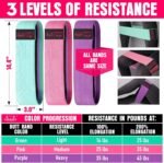 Fabric Resistance Bands for Working Out - Exercise Bands for Women and Men, Booty Bands for Legs and Butt, Yoga, Pilates, Rehab, Fitness and Home Workout - Image 4