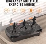 Vibration Plate Exercise Machine, Whole Body Workout Vibration Plate for Lymphatic Drainage, 240 Adjustable Speeds Power Vibrating Plate Home Fitness Platform for Shaping, Max Weight 330lbs - Image 3