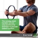 Gaiam Pilates Ring Fitness Circle - Lightweight & Durable Foam Padded Handles, Flexible Resistance Exercise Equipment for Toning Arms, Thighs/Legs & Core - Image 4