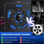 2025 Music Boxing Machine for Adults and Kids, Smart Bluetooth Boxing Training Equipment with Gloves Wall Mounted, Workout Punching Machine for Home,Office and Gym - Image 3