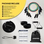 Door Anchor Strap and Resistance Bands for Working Out with Handles, Strength Training Equipment Exercise Bands for Full Body Workout, Non-Slip Multi Point Attachment for Home Gym Fitness - Image 7