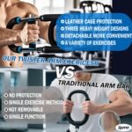 Twister Arm Trainer, 40-100lb Adjustable Chest Workout Equipment Portable Arm Trainer Exercise Fitness Equipment Detachable Power Twister Bar for Men at Home Office Anywhere - Image 6