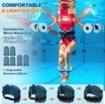 Sportneer Water Aerobics Pool Exercise Equipment Water Workout Combo Set Includes High Density Water Dumbbell Aqua Belt Water Ankle Weights for Aquatic Therapy Pool Fitness Water Exercise - Image 4
