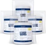 Fitness Gym Equipment Wipes - 4 Rolls of 800 Pre-Moistened Cleaning Refill Wet Wipes - For Upwards and Downwards Dispensers