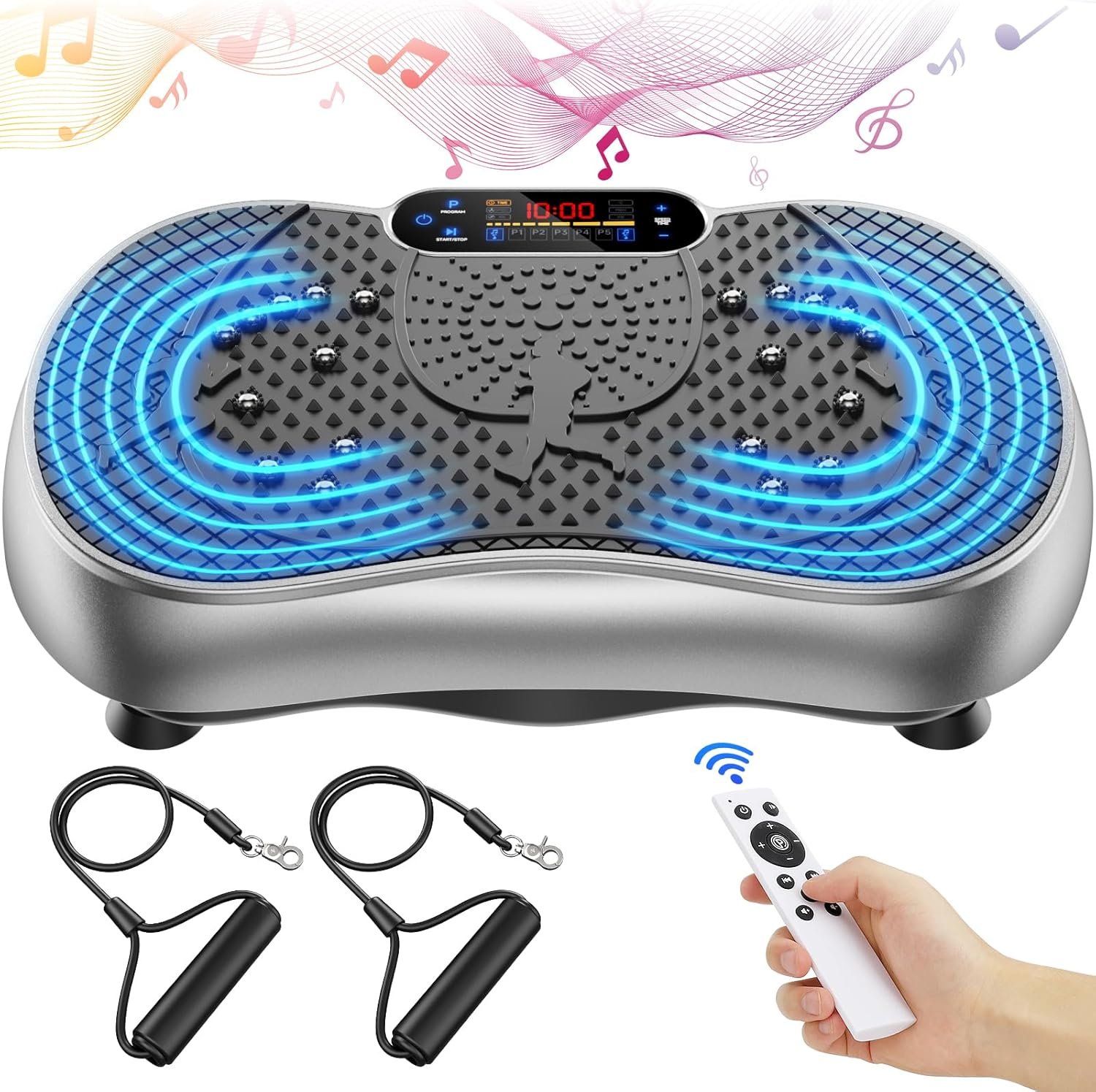 81K5CrCnfPL._AC_SL1500_.jpg Vibration Plate Exercise Machine, 180 Speed Levels Vibration Plate for Lymphatic Drainage, Whole Body Workout Vibrating Fitness Platform, Effective for Weight Loss, Shaping, Toning & Wellness - Image 1