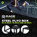 Rage Fitness Steel Plyo Box 12-18-24 Inch High Anti-Slip Pre-Assembled Plyometric Jump Box for Home Gym Conditioning and Strength Training (Sold Individually) Plyometric Platform Step - Image 11