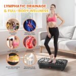 AXV Vibration Plate Exercise Machine Whole Body Workout Portable Mini Vibrate Fitness Platform Lymphatic Drainage Machine for Weight Loss Shaping Toning Wellness Home Gyms Workout (Mini) - Image 5