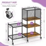 5 Tier Dumbbell Rack, Yoga Mat Storage Holder, Home Gym Storage Rack, Workout Equipment Storage Organizer, Weight Storage Holder Rack with Hooks and Wheels - Image 2