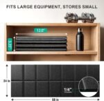 Foldable Treadmill Mat Walking Pads, Bike Exercise Equipment Mat, 1/4" Thick, 68"x24" Anti-Slip Waterproof Floor Protector for Carpet, Home Hardwood, Home Gyms, Workout Fitness Machines, Yoga, Gift - Image 2