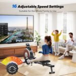 MERACH Rowing Machines for Home, Magnetic Rowing Machine with 16 Levels, Rower Machine of Quiet Resistance, Dual Slide Rail with Max 350lbs Weight Capacity, App Compatible - Image 5