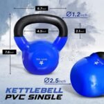 Yes4All 5-100 LB Kettlebells Vinyl Coated Cast Iron for Dumbbell Weights Exercises, Gym, Fitness, Full Body Workout Equipment Push up, Grip and Strength Training - Image 2