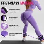 Ankle Resistance Bands with Cuffs, Home Gym Workout Equipment, Lifting Glute Butt Exercise Equipment for Women, Ankle Weights Fitness Set, Leg Booty Equipment for Training Perfect Body Shape - Image 3