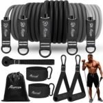 HPYGN Resistance Bands, Exercise Bands for Working Out, Workout Bands Men, Fitness Band with Handle, Door Anchor, Home Gym Equipment for Musle Training, Physical Therapy, Strength Training, Shape Body