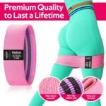 WALITO Resistance Bands for Working Out, Fabric Exercise Bands for Legs and Butt, Workout Bands for Women and Men, Booty Band for Yoga Starter Set, Pilates, Rehab, Fitness and Home Workout - Image 2