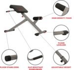 Sunny Health & Fitness Foldable Hyperextension Roman Chair w/Back Extension, Home Gym Sit Up Bench for Glute & Ab Workouts, Optional Adjustment Incline & Multi-Function Heavy-Duty Exercise Equipment - Image 3