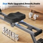 MERACH Rowing Machines for Home, Magnetic Rowing Machine with 16 Levels, Rower Machine of Quiet Resistance, Dual Slide Rail with Max 350lbs Weight Capacity, App Compatible - Image 3
