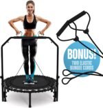 Jumpzylla Fitness Trampoline 40" or 48" | Foldable Mini Rebounder Trampoline for Adults with Bar | Durable, Quiet, Low-Impact Exercise Equipment for Indoor and Home Workouts (550 LBS Capacity) - Image 8