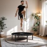 Jumpzylla Fitness Trampoline 40" or 48" | Foldable Mini Rebounder Trampoline for Adults with Bar | Durable, Quiet, Low-Impact Exercise Equipment for Indoor and Home Workouts (550 LBS Capacity) - Image 9