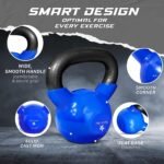 Yes4All 5-100 LB Kettlebells Vinyl Coated Cast Iron for Dumbbell Weights Exercises, Gym, Fitness, Full Body Workout Equipment Push up, Grip and Strength Training - Image 3