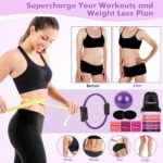 Pilates Ring Set Exercise Equipment with Exercise Bands Resistance Bands Set, Pilates Ball, Sliding Disks – Workout Equipment Home Gym Includes Complete Fitness Poster - Image 7