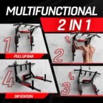Yes4All Multifunctional Wall Mounted Pull Up Bar Chin Up Bar Dip Station for Home Gym Workout, Power Tower Set Training Equipment Fitness Supports 515 lbs - Image 6