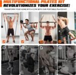 Pilates Bar Kit with Resistance Bands, Heavy Duty Pilates Equipment for Men, Strength Training Bar for Legs, Hip, Back, Arm, Abs, Chest, Shoulders, Portable Home Gym Full Body Workout Equipment - Image 3