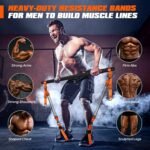 Pilates Bar Kit with Resistance Bands, Heavy Duty Pilates Equipment for Men, Strength Training Bar for Legs, Hip, Back, Arm, Abs, Chest, Shoulders, Portable Home Gym Full Body Workout Equipment - Image 2