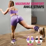 Ankle Resistance Bands with Cuffs, Home Gym Workout Equipment, Lifting Glute Butt Exercise Equipment for Women, Ankle Weights Fitness Set, Leg Booty Equipment for Training Perfect Body Shape - Image 5