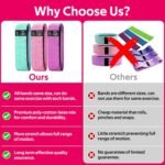 WALITO Resistance Bands for Working Out, Fabric Exercise Bands for Legs and Butt, Workout Bands for Women and Men, Booty Band for Yoga Starter Set, Pilates, Rehab, Fitness and Home Workout - Image 7