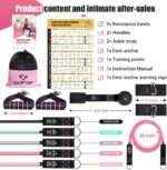 Resistance Bands with Handles for Women, 5 Level Exercise Bands Workout Bands for Physical Therapy, Yoga, Pilates, Door Anchor, Storage Pouch - Image 7