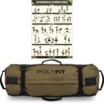Polyfit Classic Sandbag - Heavy Duty Workout Sandbag for Fitness with 8 Gripping Handles for Sand Bag Weight Training - Multiple Colors & Sizes