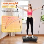 AXV Vibration Plate Exercise Machine Whole Body Workout Portable Mini Vibrate Fitness Platform Lymphatic Drainage Machine for Weight Loss Shaping Toning Wellness Home Gyms Workout (Mini) - Image 3