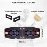 Push Up Board Workout Equipment for Chest Triceps, Back, Arms Muscles, Fitness Portable Pushup Board For Man And Women, Perfect Multi-Functional Push-Up Stand Bar Muscle Building by CTRL Sports - Image 3