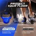 Yes4All 5-100 LB Kettlebells Vinyl Coated Cast Iron for Dumbbell Weights Exercises, Gym, Fitness, Full Body Workout Equipment Push up, Grip and Strength Training - Image 4