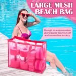 6 Pcs Aquatic Exercise Set Water Aerobics Set with Large Mesh Beach Bag Pool Fitness Equipment Foam Water Dumbbell Ankle Swimming Weight Aquatic Swim Belt for Exercise Weight Loss - Image 4