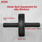 Vinsguir Ab Roller Wheel - Ab Workout Equipment for Difficult Abdominal & Core Strength Training, Home Gym Fitness Equipment, Exercise Wheel for Men Women (Black) - Image 5