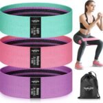 WALITO Resistance Bands for Working Out, Fabric Exercise Bands for Legs and Butt, Workout Bands for Women and Men, Booty Band for Yoga Starter Set, Pilates, Rehab, Fitness and Home Workout