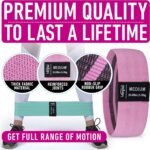 Resistance Bands for Working Out with Workout Bands Guide. 4 Booty Bands for Women Men Fabric Elastic Bands for Exercise Bands Resistance Bands for Legs Bands for Working Out Hip Thigh Glute Bands Set - Image 5