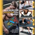 Solid Push Up Board 15 in 1 Home Workout Equipment Multi-Functional Pushup Stands System Fitness Floor Chest Muscle Exercise Professional Equipment Burn Fat Strength Training Arm Men & Women Weights - Image 2