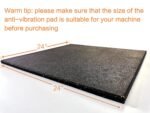 Goodhoily 2 Pack Heavy Duty Anti Vibration Pad 24" x 24"x0.6 Inch Rubber Vibration Pad -Sound Absorbing Mat- for Dryers, Fitness Equipmen,Audio Equipment(Square) Black - Image 2
