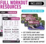 Resistance Bands for Working Out with Workout Bands Guide. 4 Booty Bands for Women Men Fabric Elastic Bands for Exercise Bands Resistance Bands for Legs Bands for Working Out Hip Thigh Glute Bands Set - Image 4
